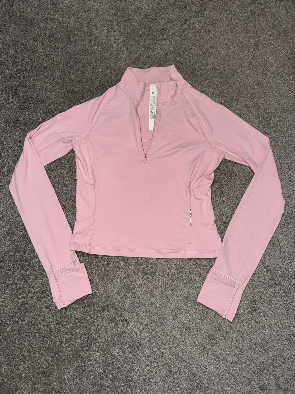 lululemon athletica It’s rulu cropped half zip - pink haze